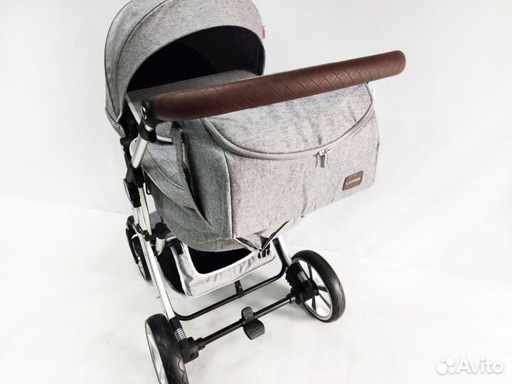 Коляска трансформер Luxmom Dalux 608 (2в1), серая
