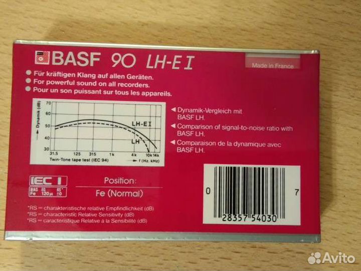 Аудиокассета Basf lh extra 90