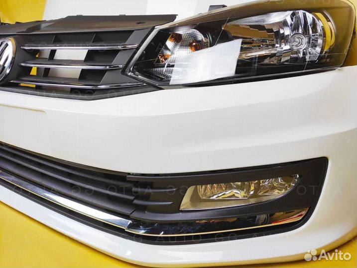 Бампер передний Белый Volkswagen Polo 5 15-20
