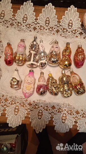 Ёлочные игрушки стекло СССР