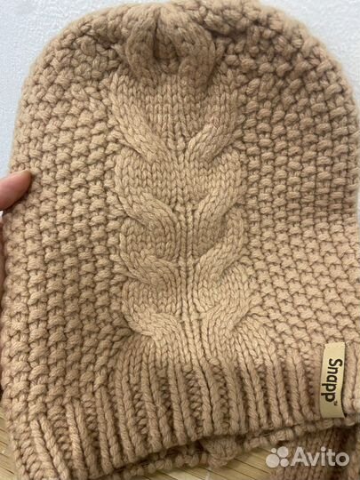 Шапка шарф вязанные зима Snapp