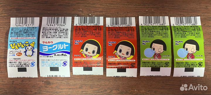 Обертки от жвачки (Япония, Польша)