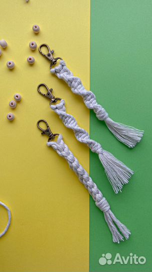 Брелок макраме украшение