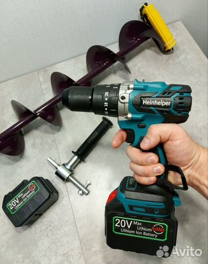 Ледобур Шуруповёрт 120Nm + Шнек Неро 150R, Адаптер