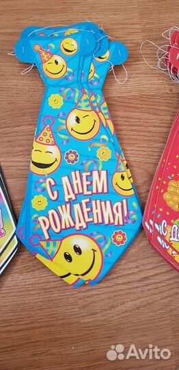 Галстуки карнавальные картонные Новые