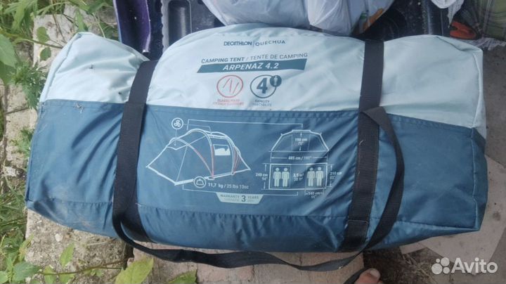 Палатка 4 местная декатлон