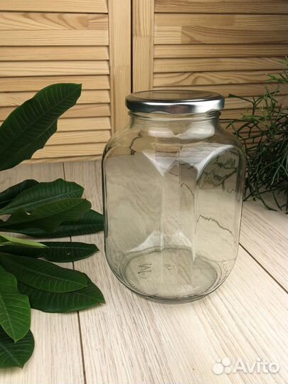 Стеклянная банка «Глория кубик», 1.5 л, то-82