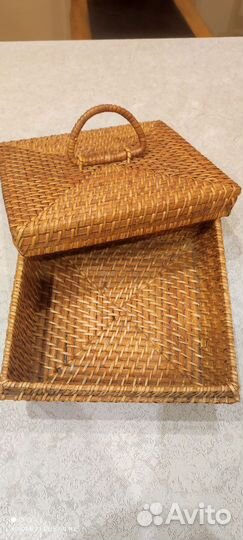 Шкатулки соломенные