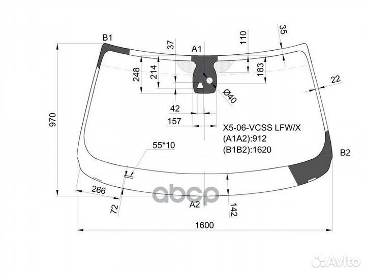 Стекло лобовое + дд + камера BMW X5(E70) 06-13