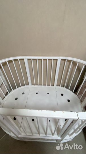 Детская кроватка круглая овальная
