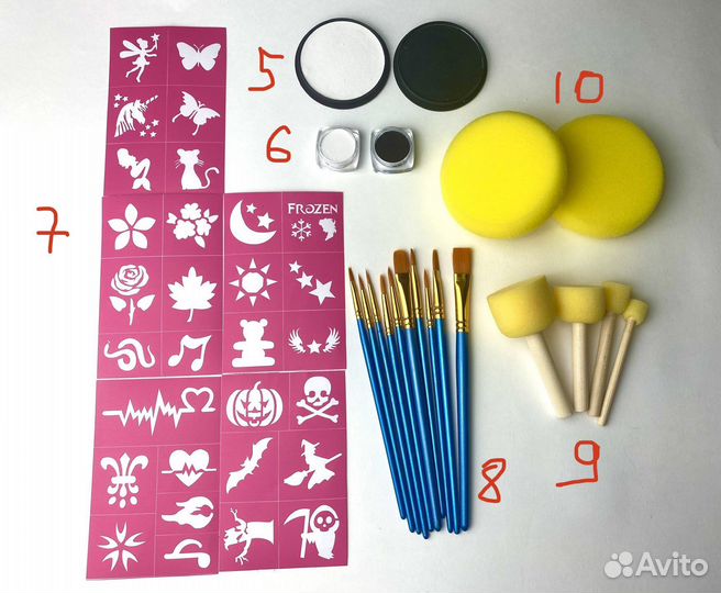 Аквагрим набор бодиарт краска для лица и тела