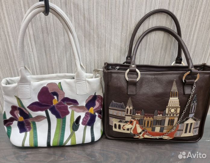 Сумки Elbi, натуральная кожа, аппликация