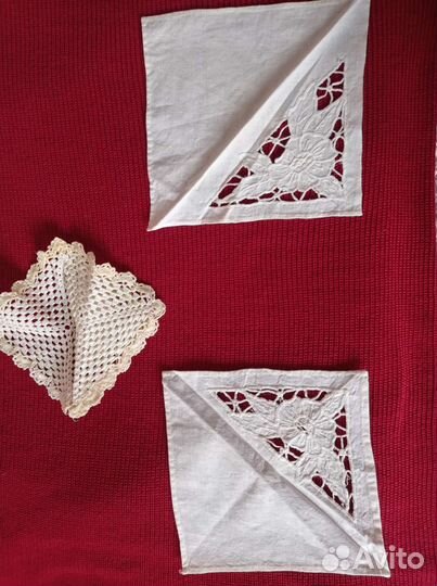 Салфетки, наволочки.кружева.Ручная работа