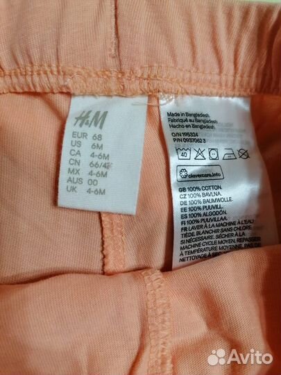 Шорты новые для девочек 68 H&M