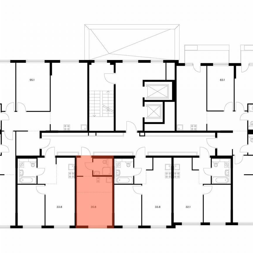 Квартира-студия, 20,8 м², 2/11 эт.