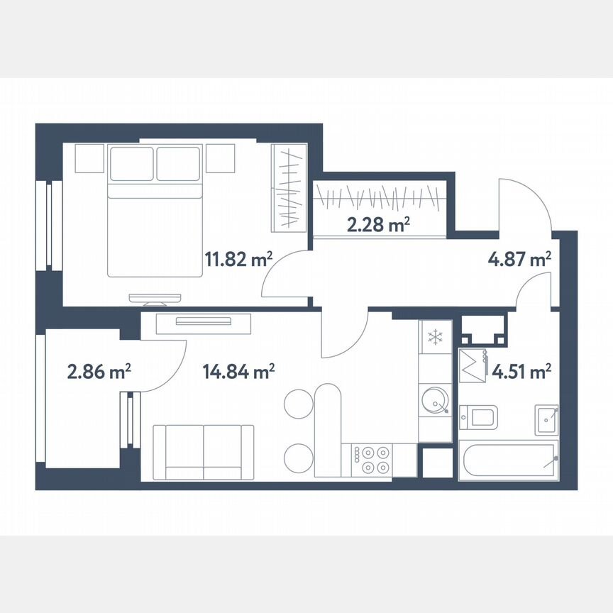 1-к. квартира, 39,8 м², 25/25 эт.