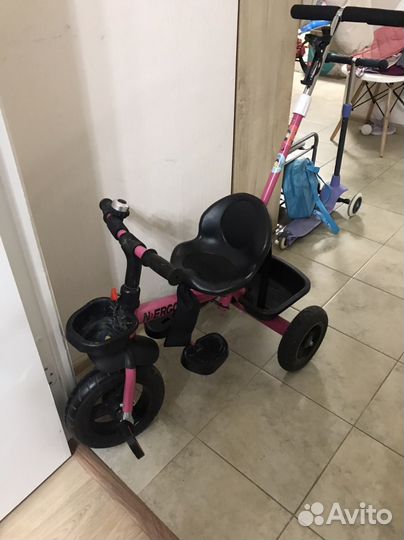 Детский велосипед с ручкой бу