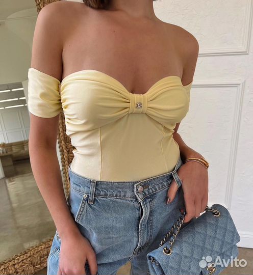 Chanel топ открытые плечи
