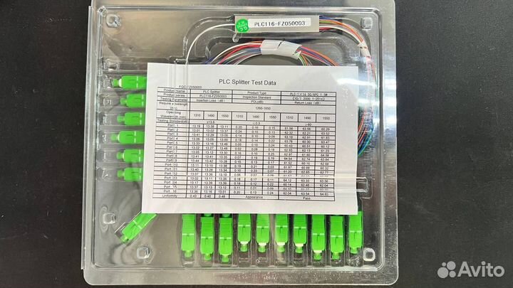 PLC сплиттер 1*16, SC/APC 1.5m