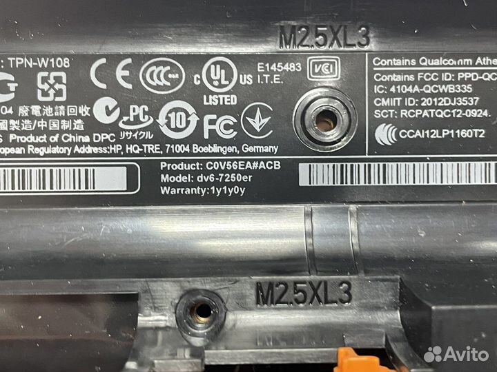 HP dv6-7000 в разбор