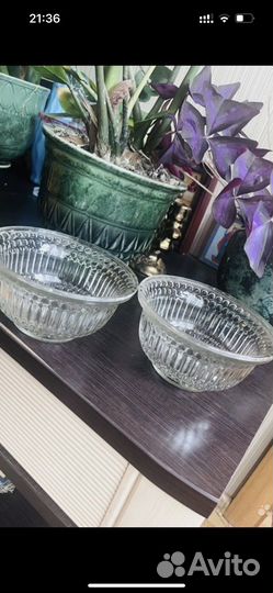 Хрустальные вазы конфетницы салатники СССР