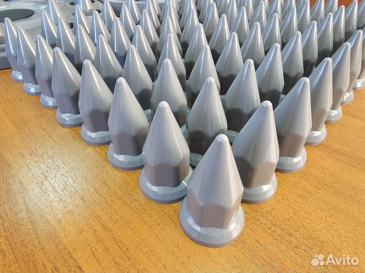 Серые Колпаки Пики К-кт 100 шт 32 мм