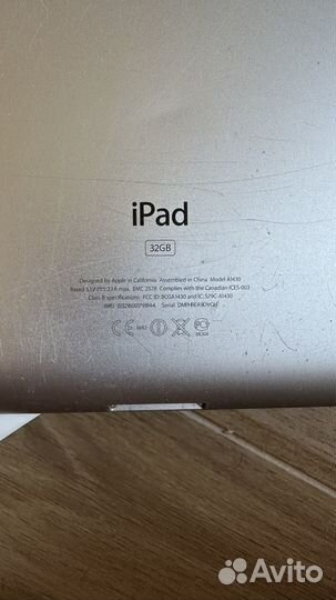Планшет iPad 32gb model A1430