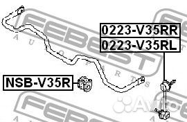 Тяга стабилизатора задняя левая