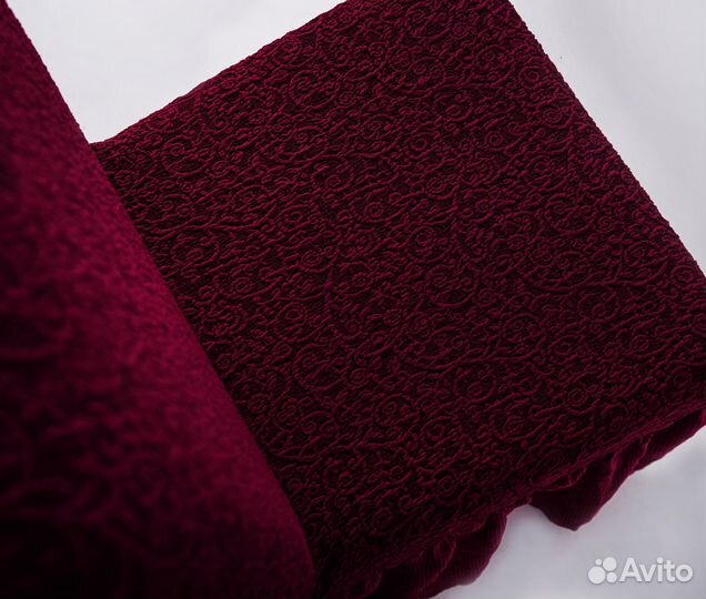 Чехлы на стулья со спинкой 2 шт набор, Бордовый