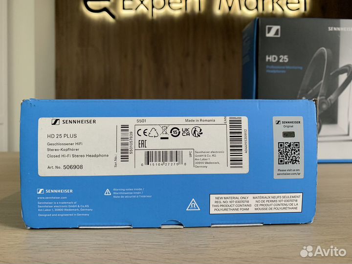 Новые наушники Sennheiser HD 25 Plus, black