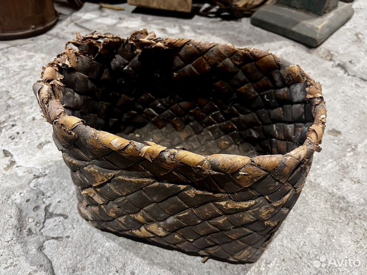 Короб берестяной старинный