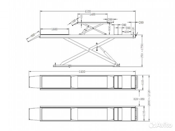 Ножничный подъемник Brann ftwa-3,5