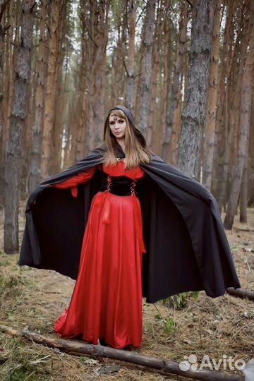 Мантия чёрная, плащ на Хэллоуин