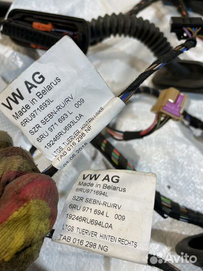 Проводка двери Фольксваген Поло Седан