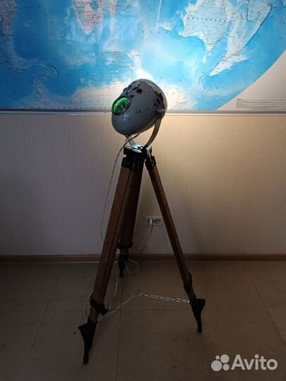 Светильник напольный мото фара лофт