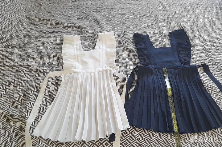 Фартук школьный белый и синий Лицей №48