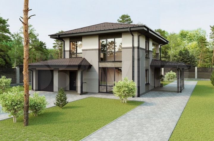 Коттедж 210 м² на участке 9 сот.