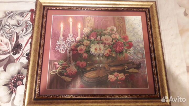 Картина вышитая ручная работаДименшенс оригинал