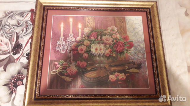 Картина вышитая ручная работаДименшенс оригинал