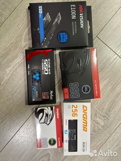 Новый SSD 240-256 Гб, SATA-3, nvme