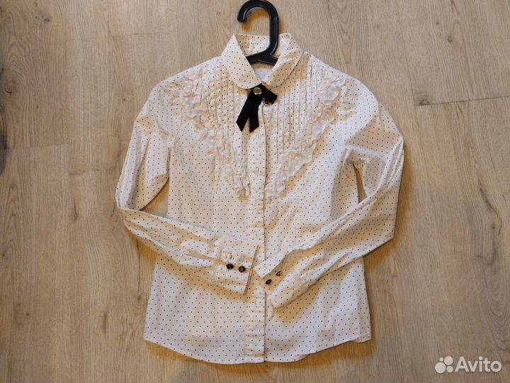 Блузка белая детская 134р