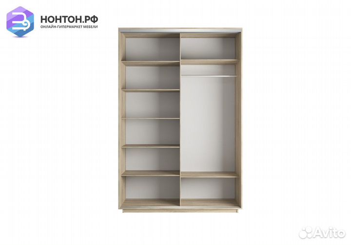 Шкаф-купе Нонтон 2-дверный сонома / орхидея белая