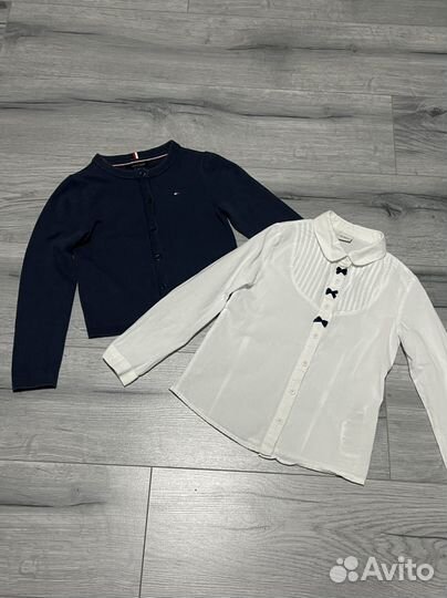 Школьная форма блузка рубашка кофта кардиган