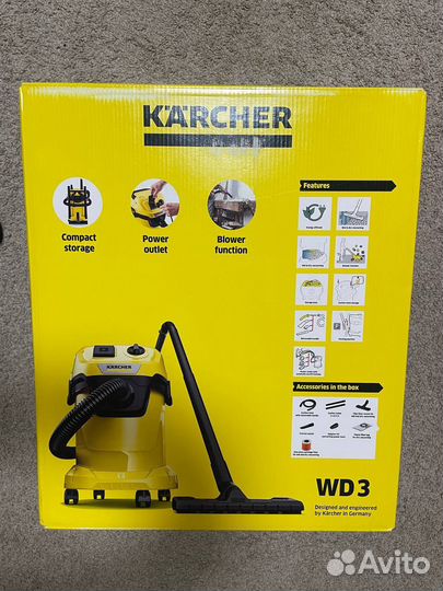 Пылесос Karcher WD 3 P V-17/4/20 1.628-170.0