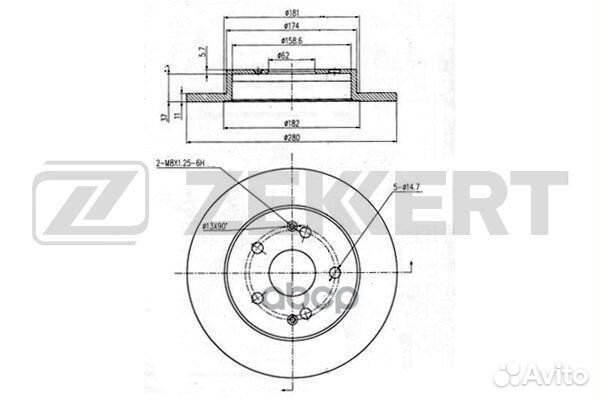 Диск торм. зад. Geely Emgrand X7 11- bs-6209 Ze