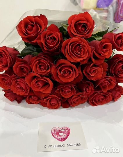 Букет 25 красных роз Букет