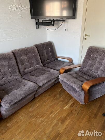 Диван и 2 кресла бу в хорошем состоянии