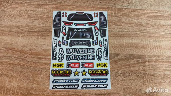 Наклейки на кузов неубивайку HSP wolverine 1/10