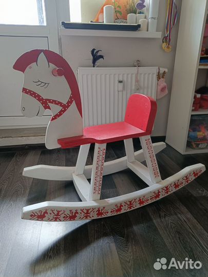 Лошадка качалка деревянная