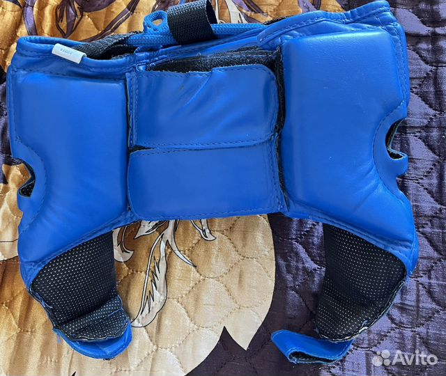 Боксерский шлем clinch красный и синий